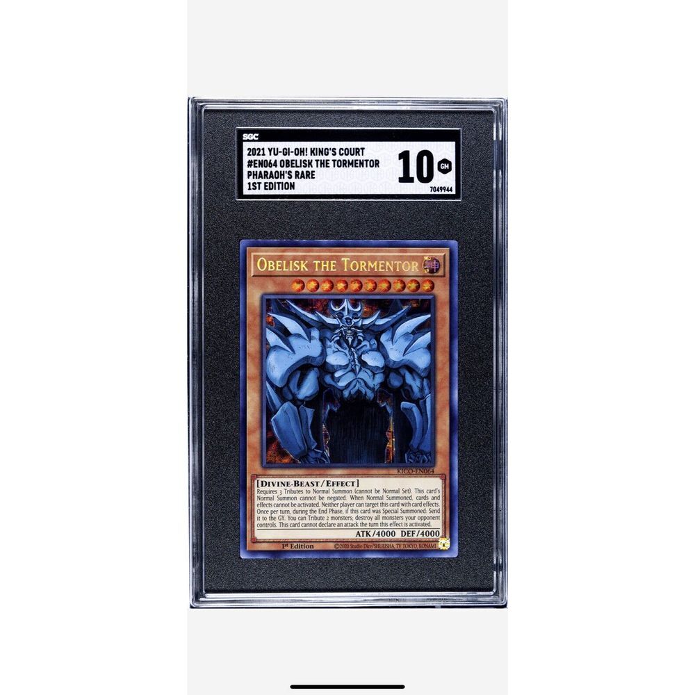 2021 YU-GI-OH! KING'S COURT 1ST EDITION #EN064 OBELISK THE TORMENTOR‎ SGC 10
